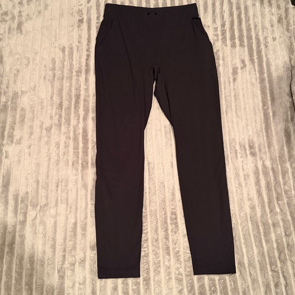 Lululemon On The Fly 7/8 Pant Black Size 6 Luxtreme Elastic Waist Pockets